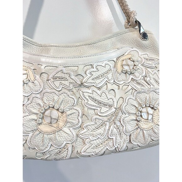 Brighton Masterpiece Magnolia La Sagrada 3D Floral Appliqué Shoulder Bag MRP$450 - Picture 6 of 12